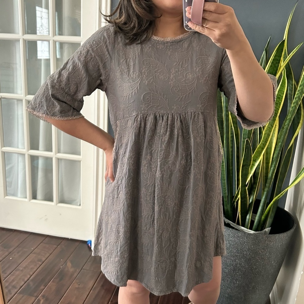 Uncle frank embroidered floral mini Dress. Size s